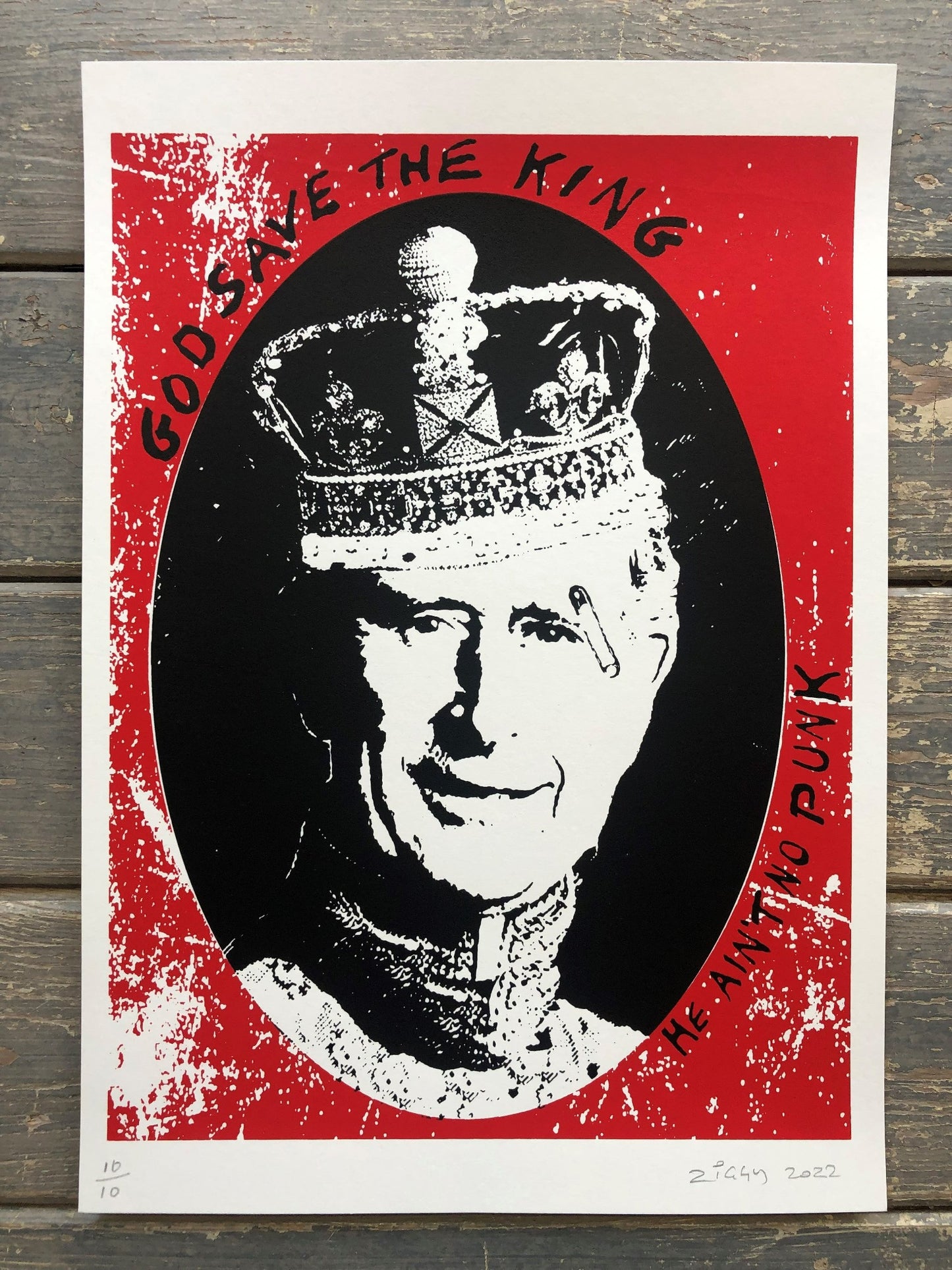 Ziggy - God Save The King (RED) - Punk - Jamie Reid - GSTQ