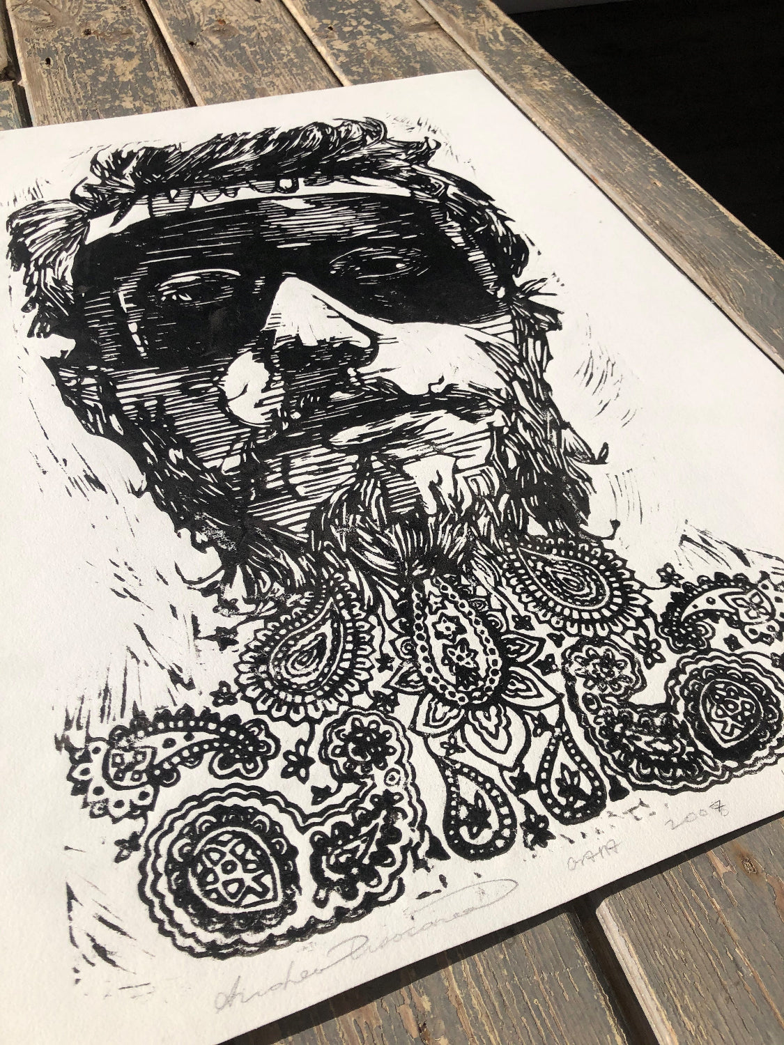 Gaia - Ian (Signed Linocut)