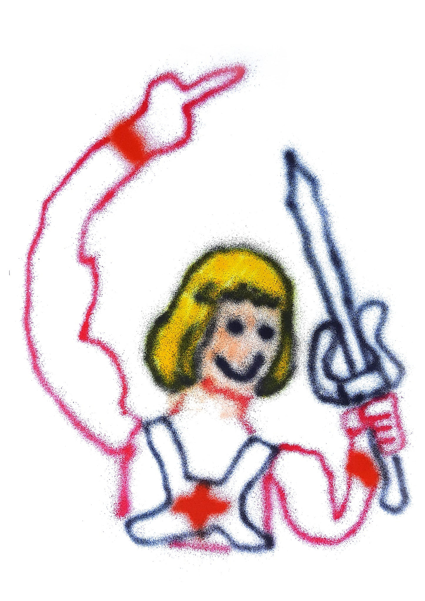 Listen04 - He-Man With Middle Finger (A2 Original)