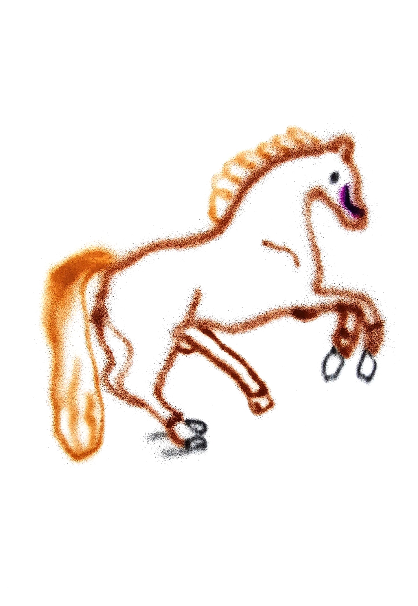 Listen04 - Horse (After Stubbs) (A2 Original)