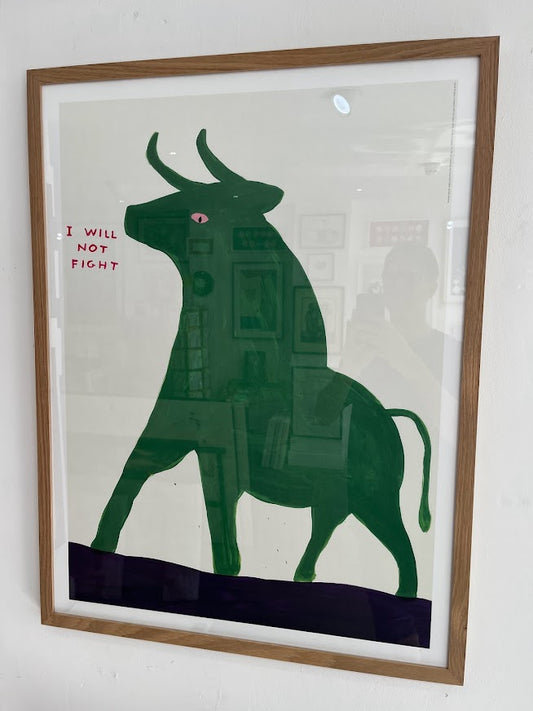 David Shrigley - I Will Not Fight (Framed Poster)