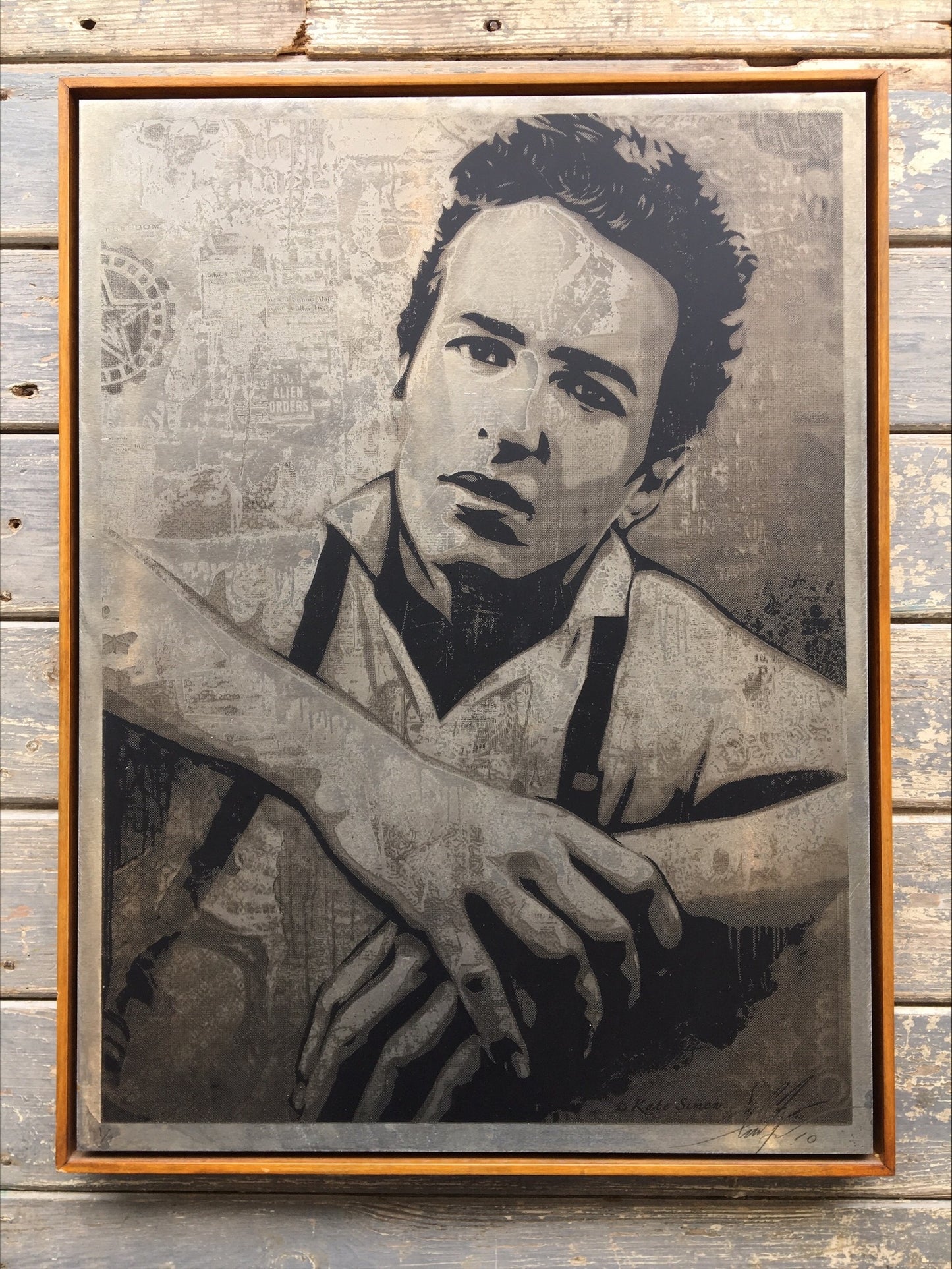 Shepard Fairey - Joe Strummer Canvas Print  (Metal Edition)