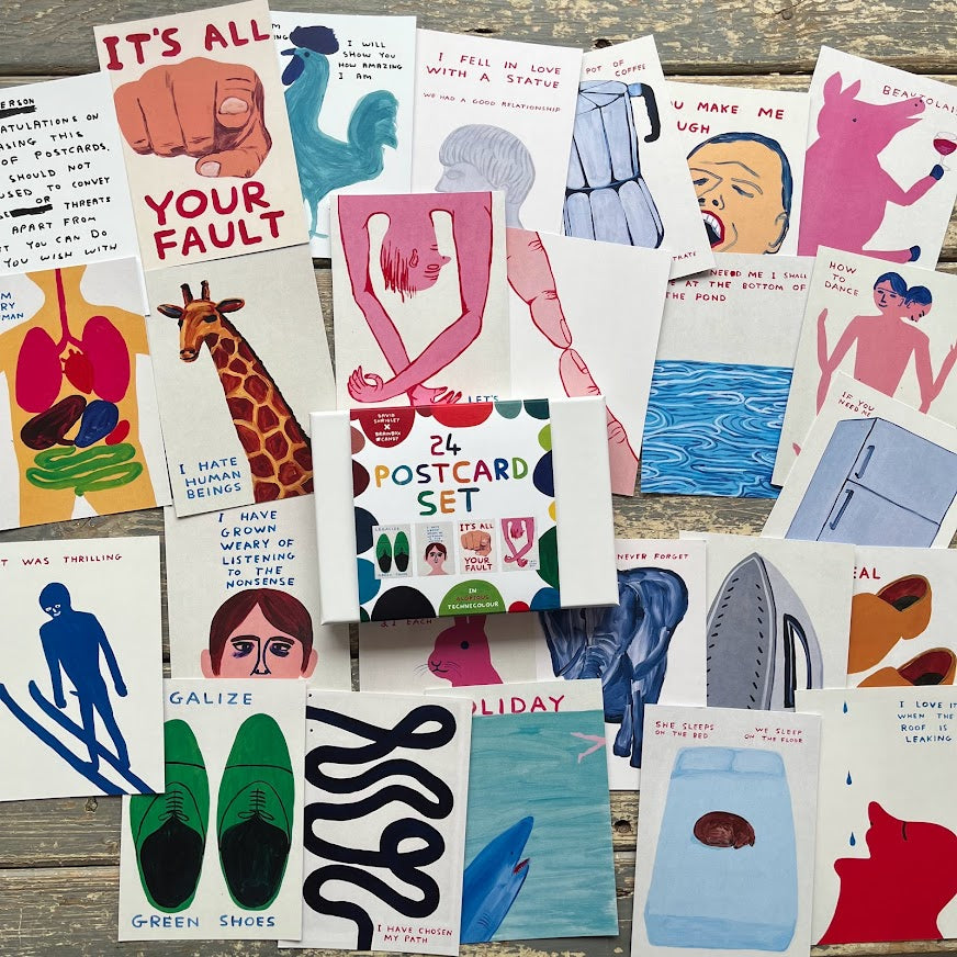David Shrigley - Postcard Set #2 (24 Postcards)