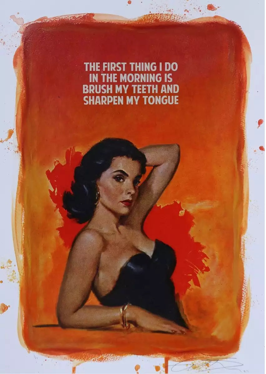 The Connor Brothers - Sharpen My Tongue (Red) (Framed Hand-Finished Print)