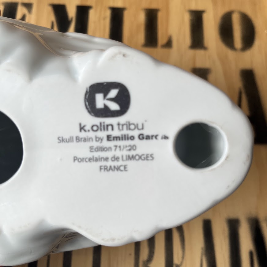 Emilio Garcia - Skull Brain (White Porcelain)