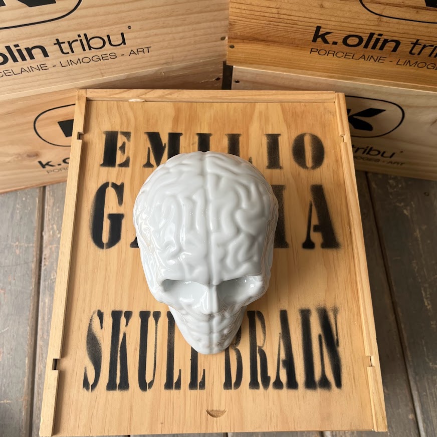 Emilio Garcia - Skull Brain (White Porcelain)