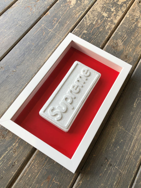 Dean Zeus Colman  - Love Is A Drug (Supreme Box Logo) (White On Red)
