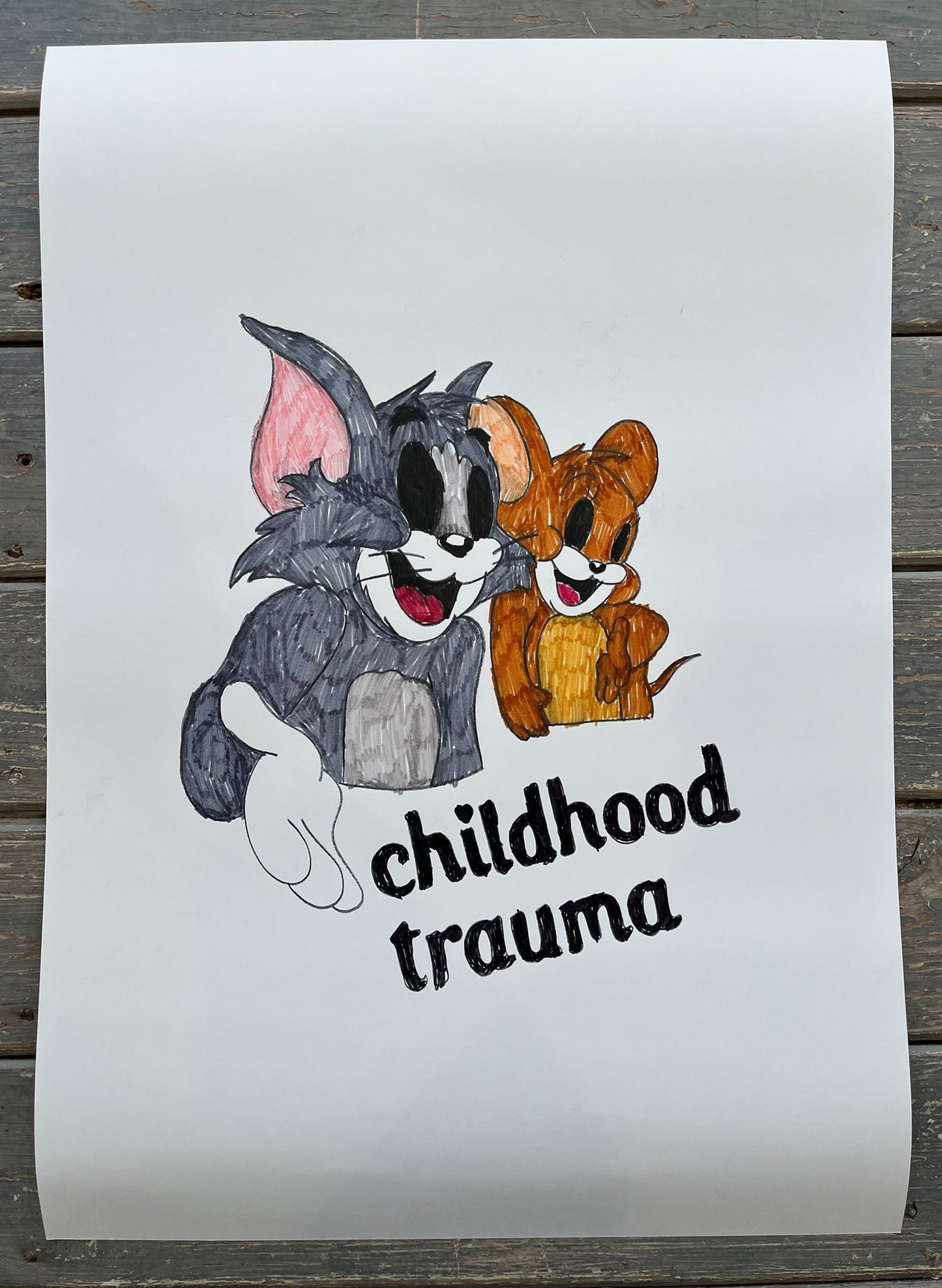 Listen04 - Childhood Trauma (Framed Original)