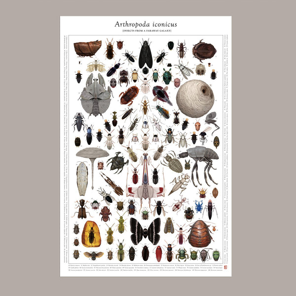 Richard Wilkinson -  Arthropoda Iconicus Poster SIGNED! - (Star Wars Insects - A1 )