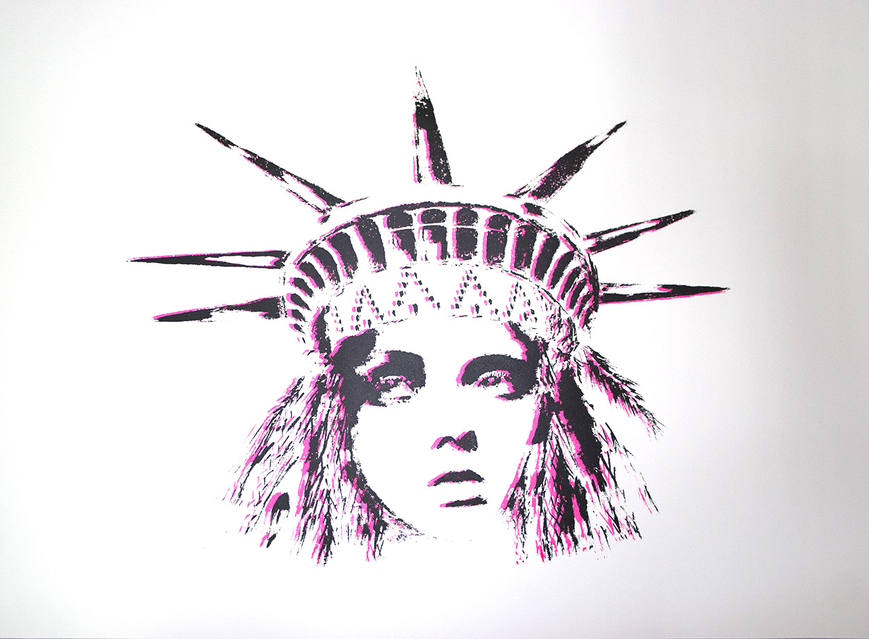 Pam Glew - Liberty Pink Signed Original Screenprint
