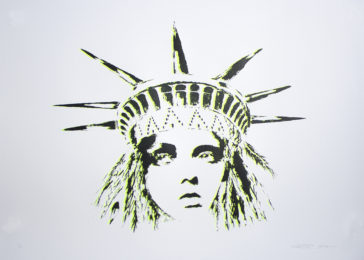 Pam Glew - Liberty Yellow Black Signed Original Screenprint