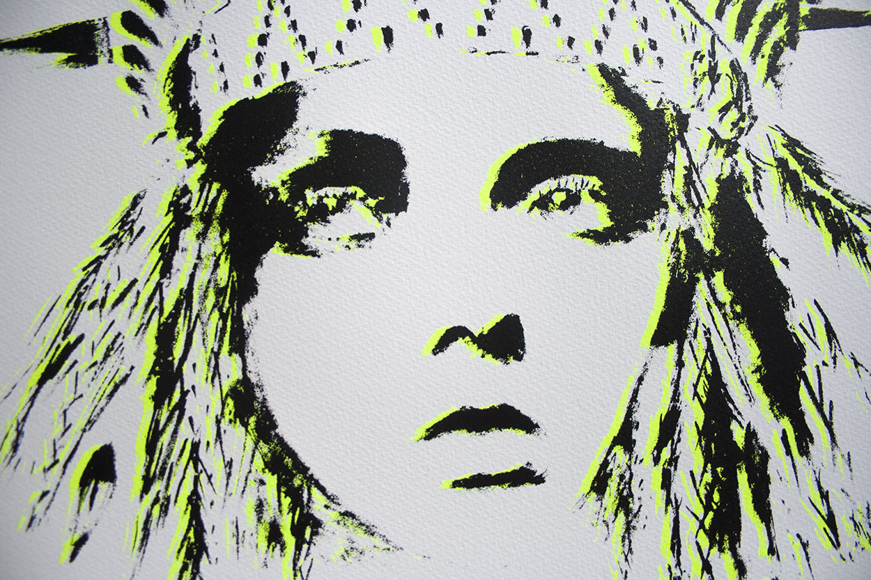 Pam Glew - Liberty Yellow Black Signed Original Screenprint