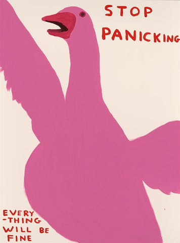 David Shrigley - Stop Panicking  - Signed Screenprint