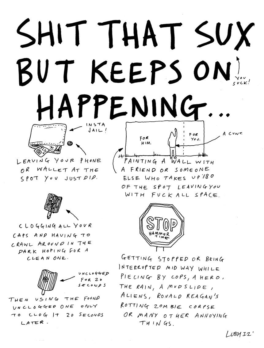 Lush Graffiti Melbourne Australia - Original Signed Drawing / Print. As seen at Dismaland!