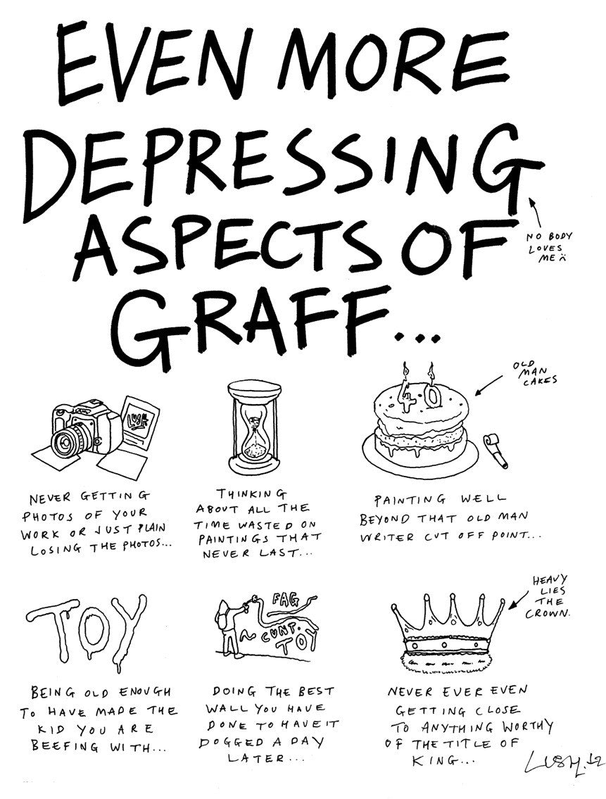 Lush Graffiti Melbourne Australia - Original Signed Drawing / Print. As seen at Dismaland!