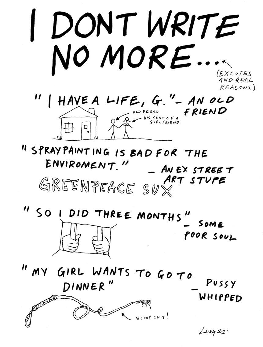 Lush Graffiti Melbourne Australia - Original Signed Drawing / Print. As seen at Dismaland!