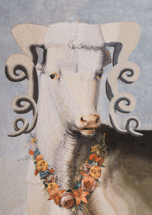 Lola Dupré - Bull After Potter (Framed Original Collage)