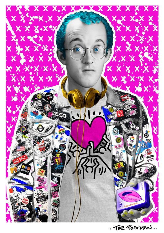 The Postman - Keith Haring (A3 Hand-Finished Print)