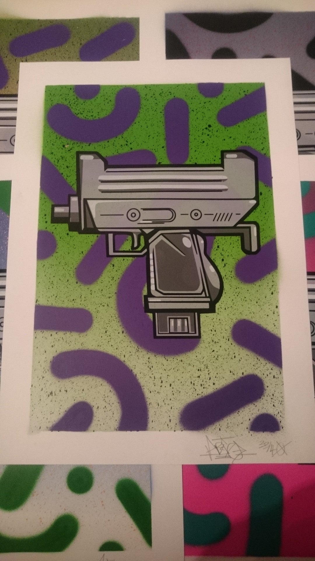 Aroe MSK - Ghost Uzi Patrol Signed Print