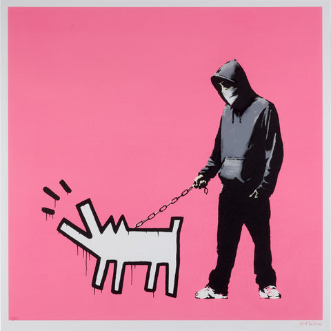 Banksy - Choose Your Weapon Bright Pink