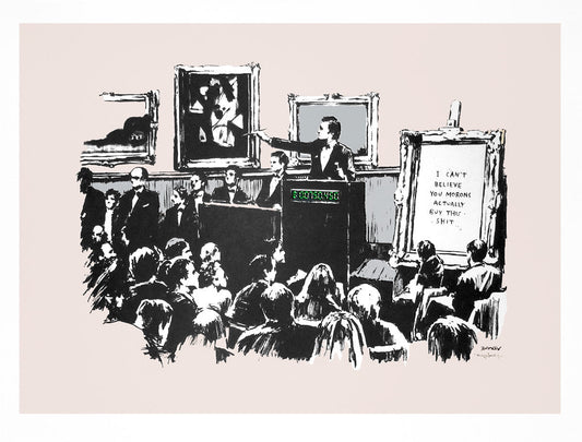 Banksy - Morons Screenprint Unsigned COA Pictures On Walls