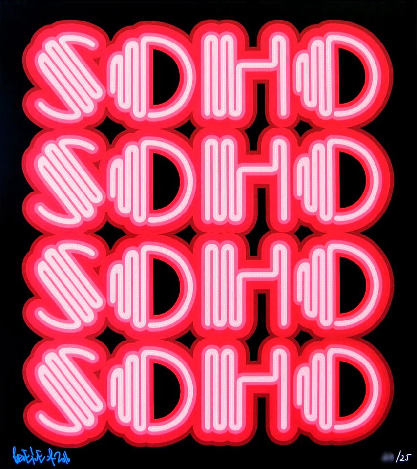 Ben Eine - Soho (Warm Pink)