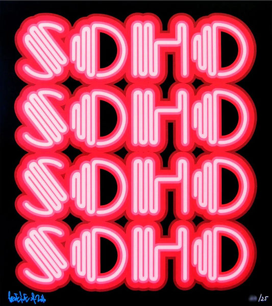Ben Eine - Soho (Warm Pink)