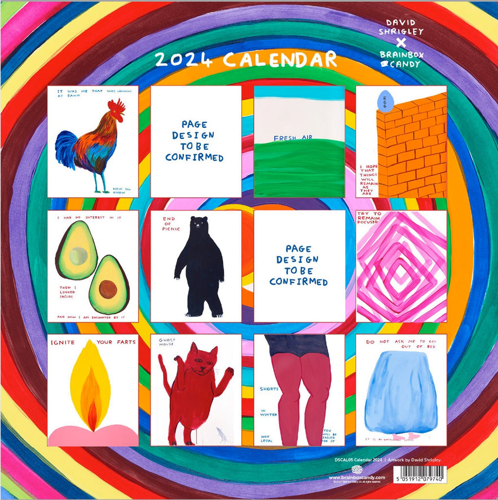 David Shrigley Calendar 2025 Faith Lee