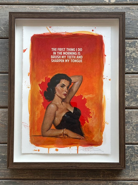 The Connor Brothers - Sharpen My Tongue (Red) (Framed Hand-Finished Print)