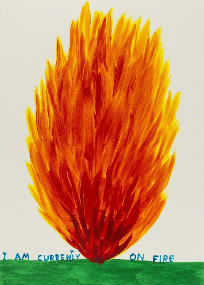 David Shrigley - I Am Currently On Fire (Framed)