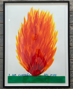 David Shrigley - I Am Currently On Fire (Framed)