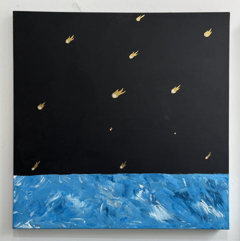 Euan Roberts - The Night The Sky Fell (Gold) (Original Canvas)
