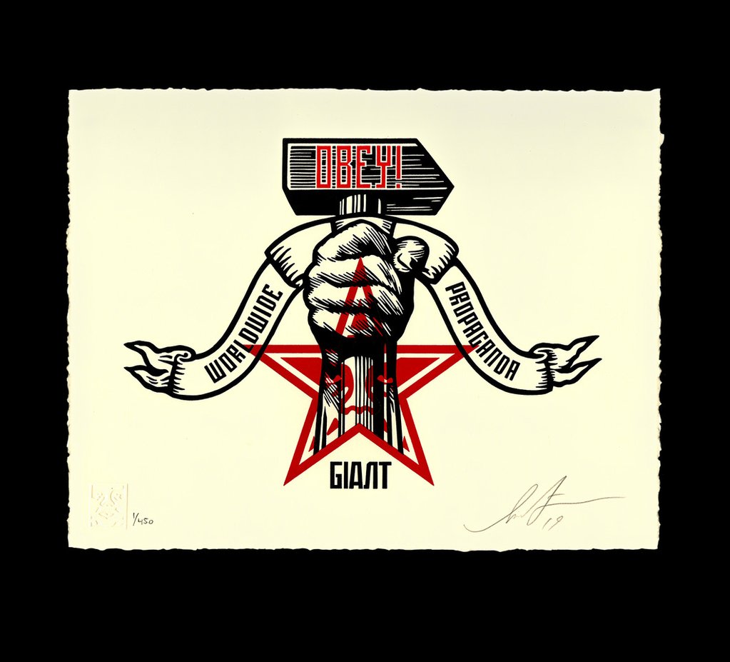 Shepard Fairey - Hammer & Fist (Letterpress)