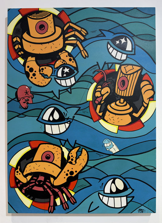 El Pez / Flying Fortress - Untitled (Original Canvas)