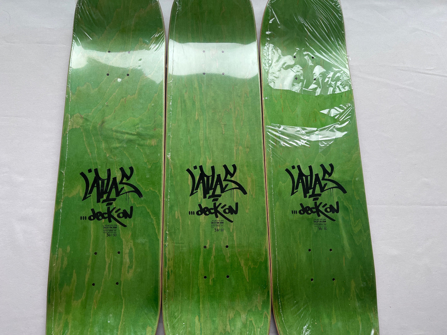L'Atlas - Rare Set of 3 'Deck On' Skate Decks