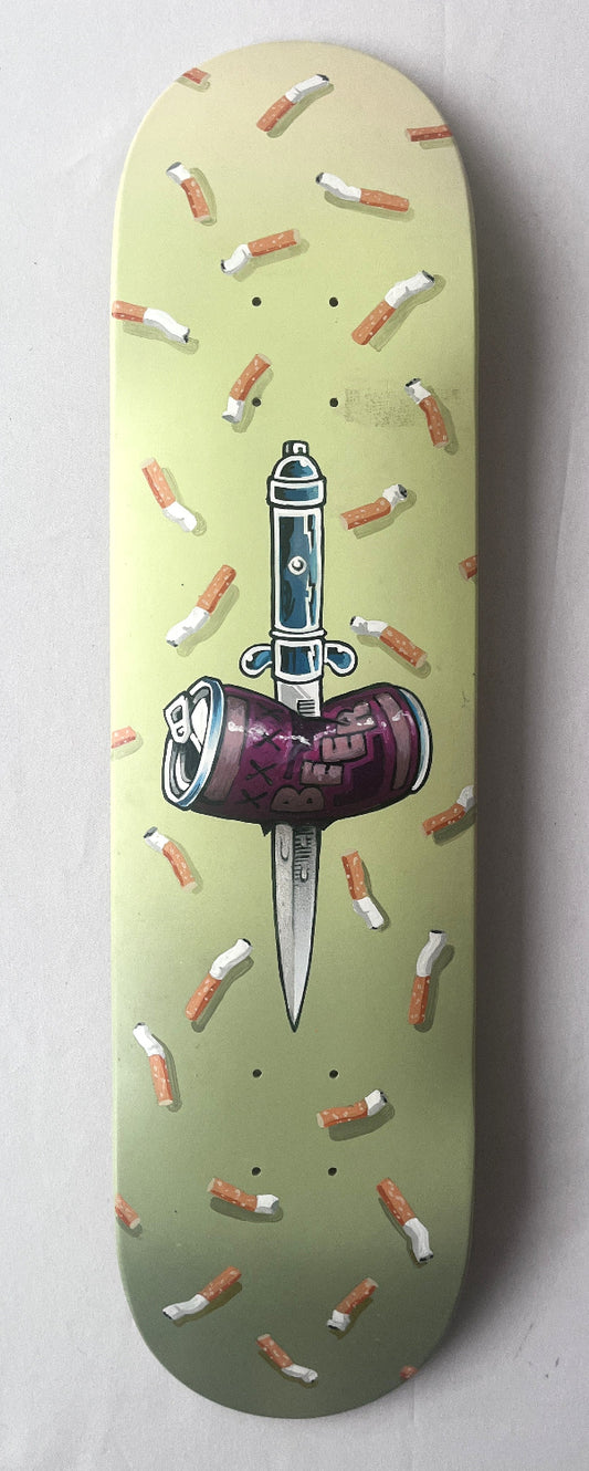 Alex Young - Cigarettes & Alcohol (Hand Painted Skate Deck)