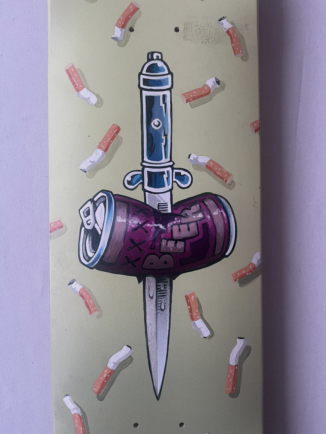 Alex Young - Cigarettes & Alcohol (Hand Painted Skate Deck)