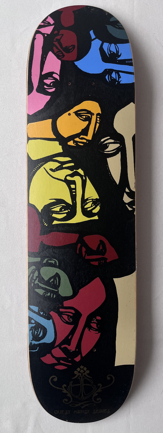 Labrona -  Multi-Coloured Heads Skate Deck (Signed and Numbered)