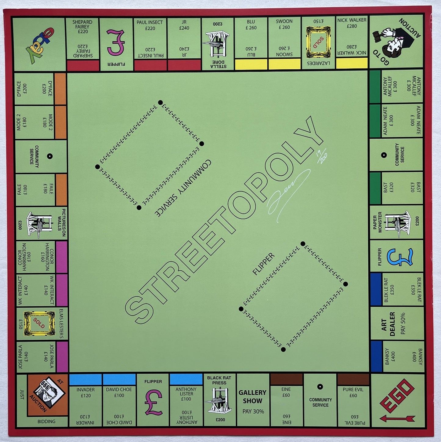 Dean Zeus Colman  - Streetopoly Print (First Edition)