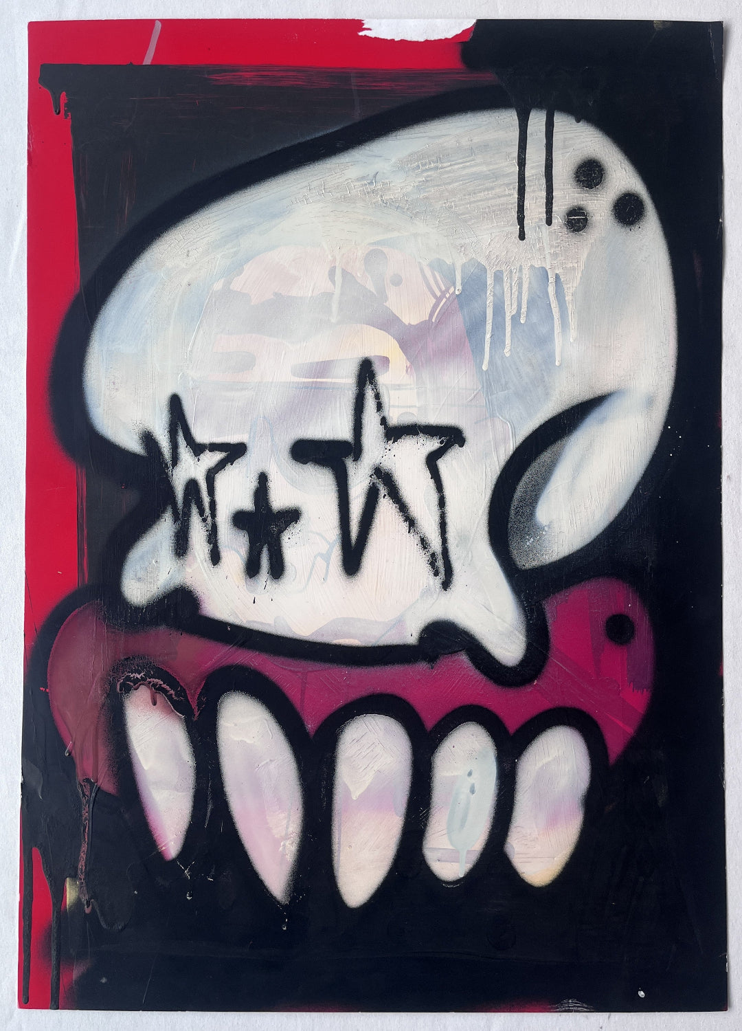 Sweet Toof / Cyclops (Lucas Price) - Spraypainted Skull on Paper