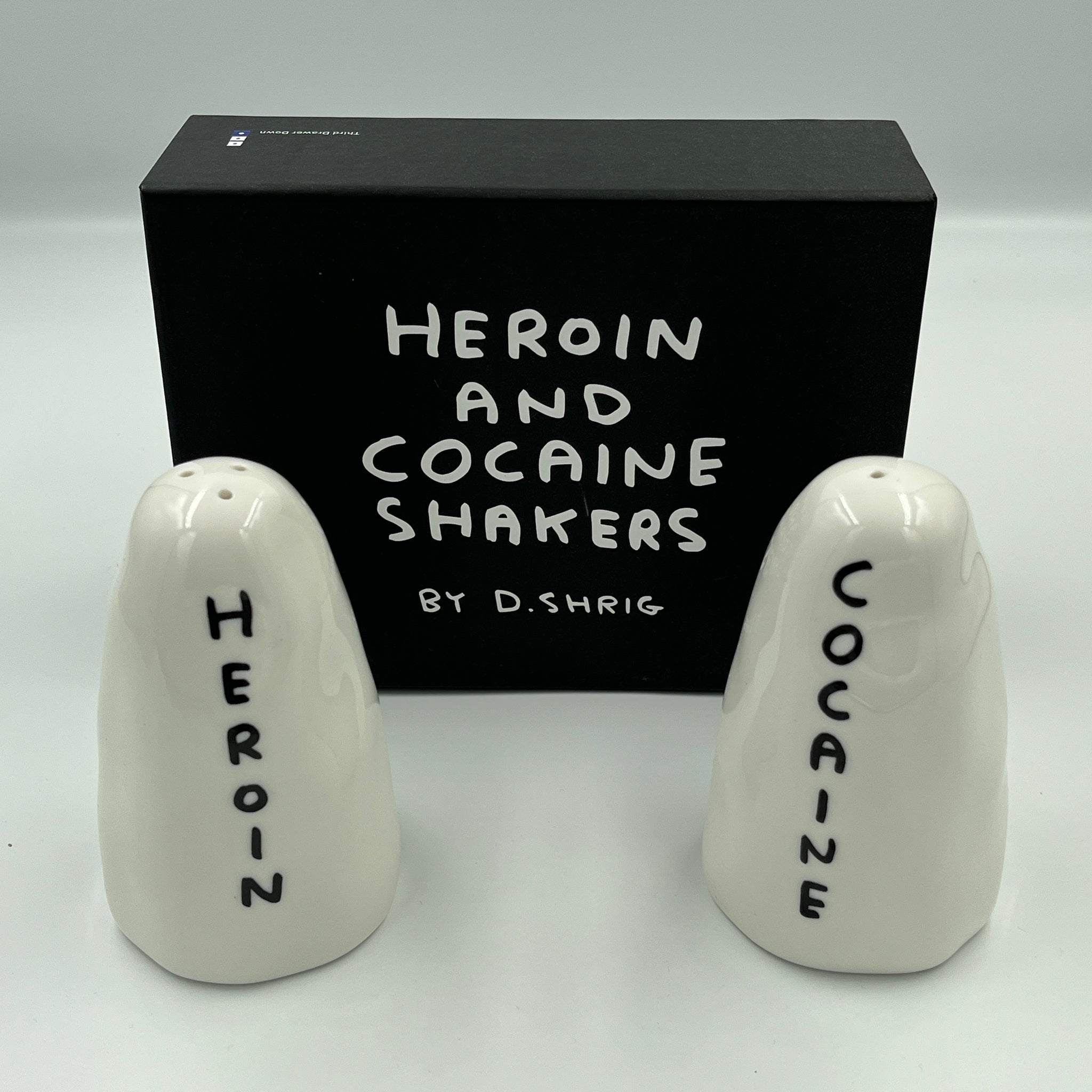 Heroin & Cocaine Salt and Pepper Shakers x David Shrigley