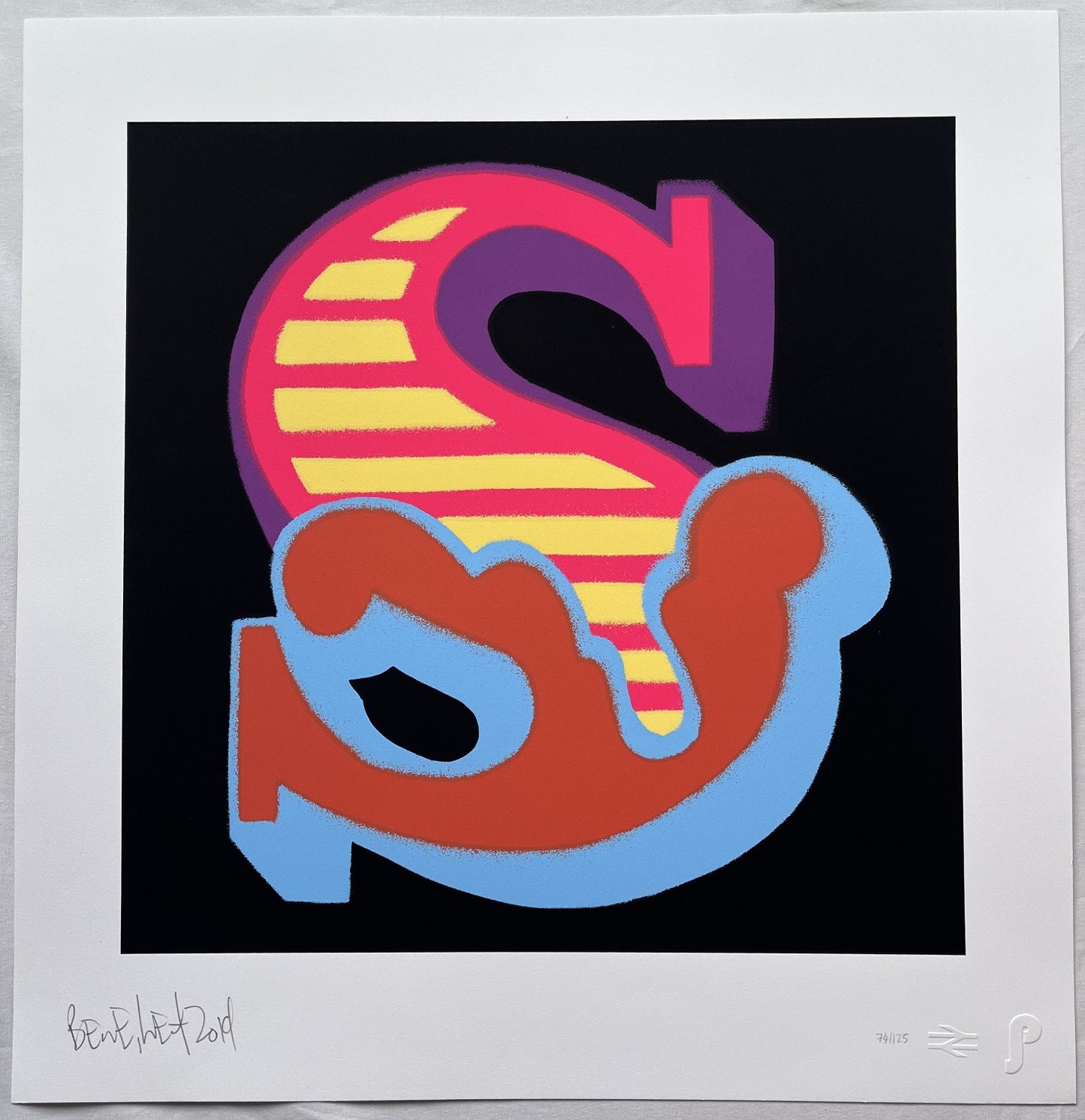 Ben Eine - Letter S (Yellow Variant)