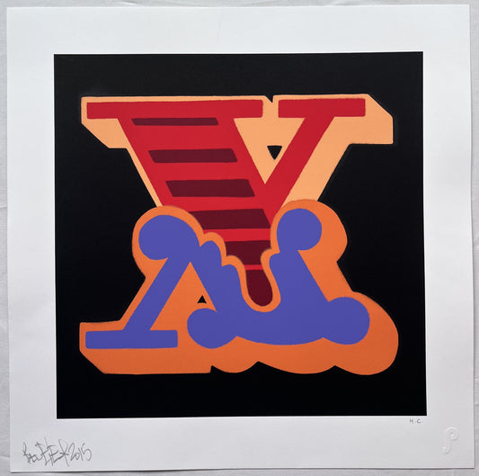 Ben Eine - Letter X (Orange / Purple) (Hors Commerce Edition)