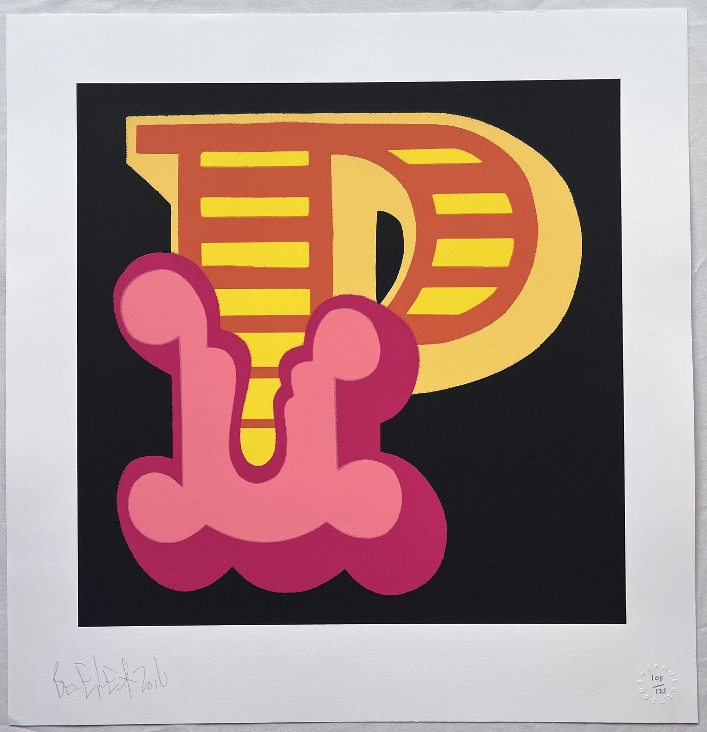 Ben Eine - Letter P (Yellow Variant)