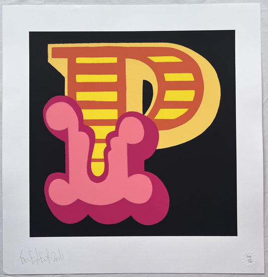 Ben Eine - Letter P (Yellow Variant)