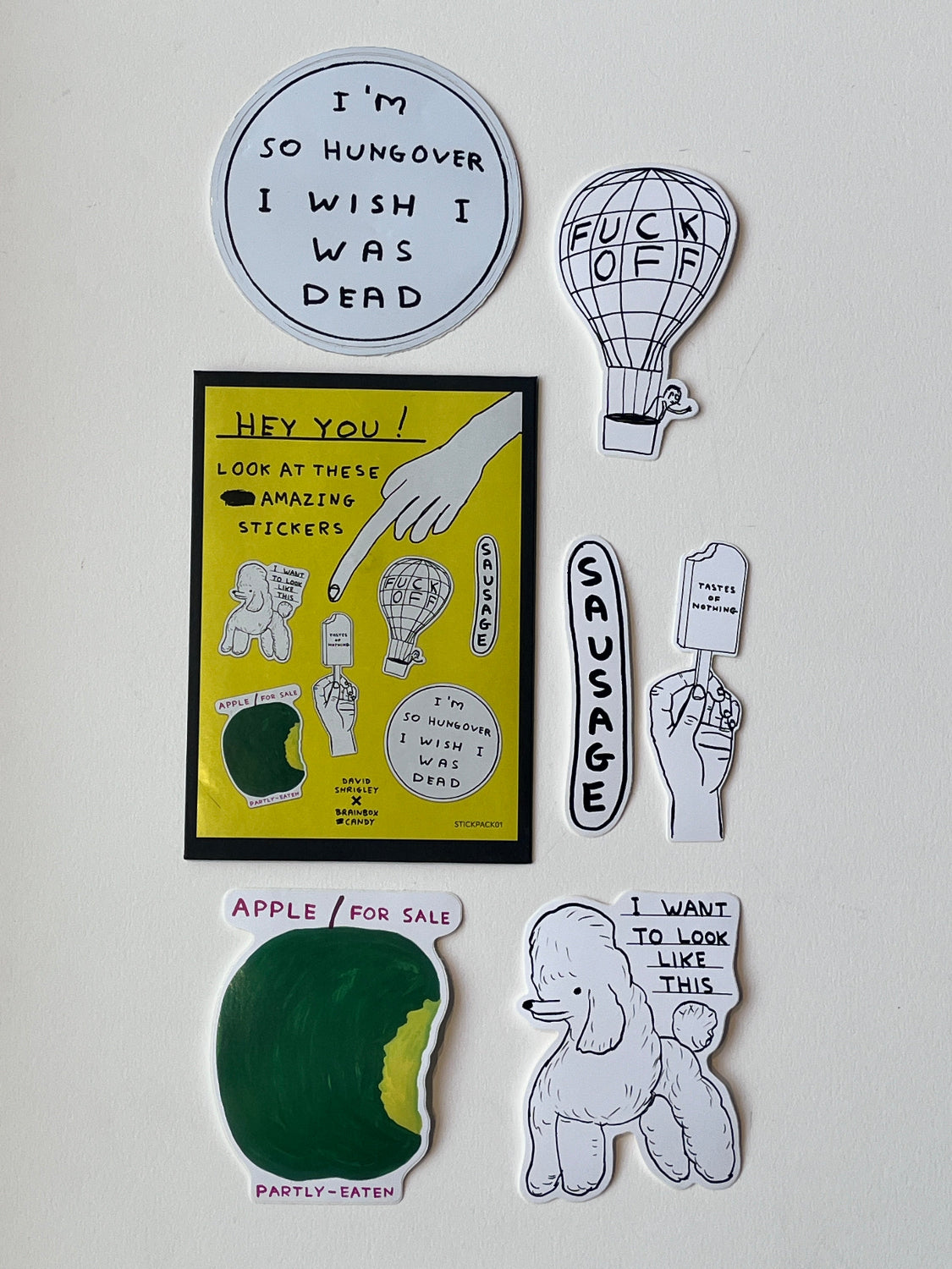 David Shrigley - Sticker Pack (View to see choices)
