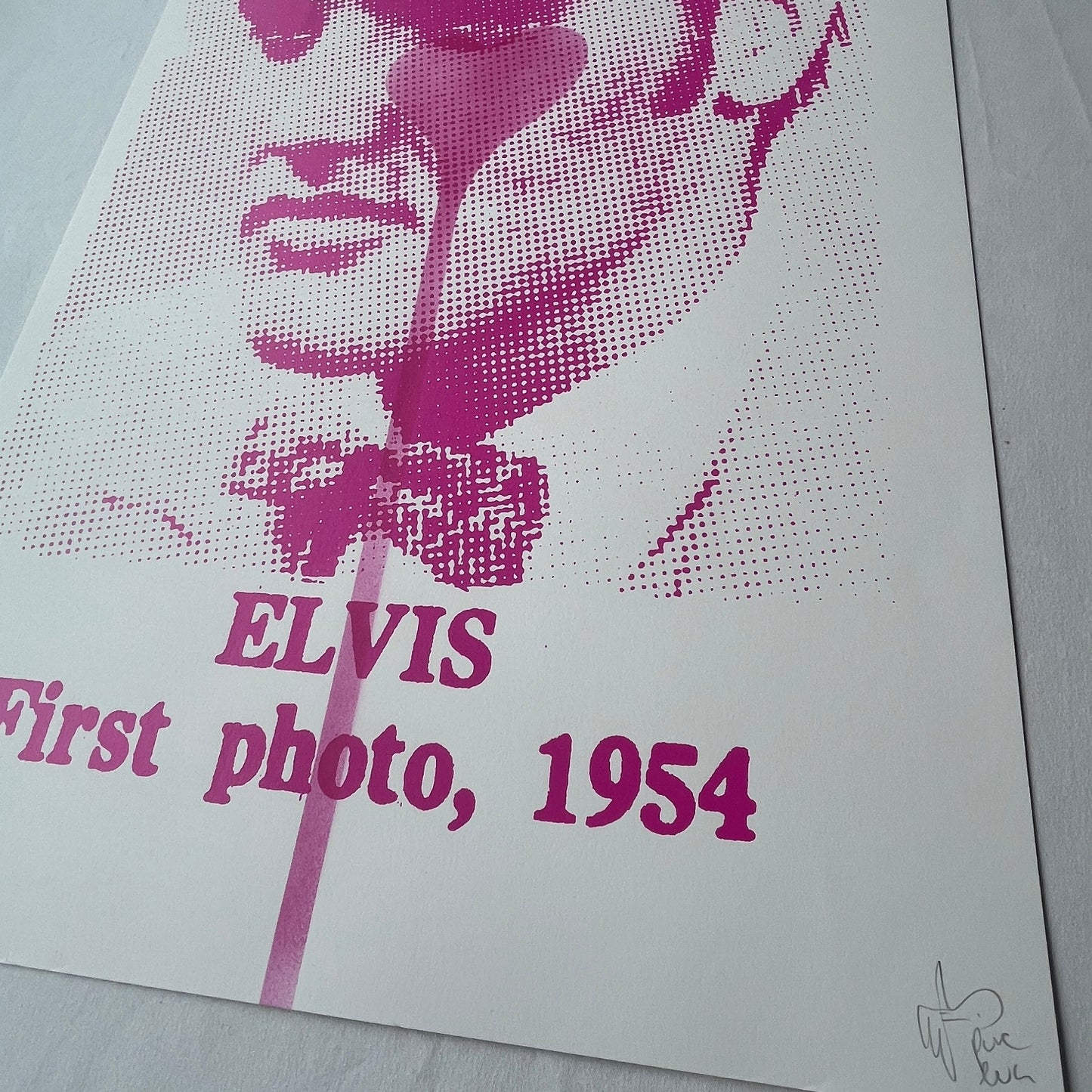 Pure Evil - Elvis First Photo, 1954 (Pink Heart)