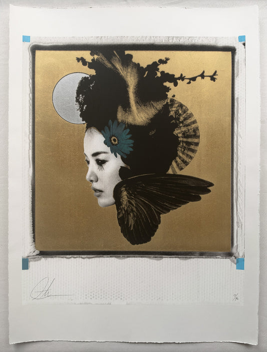 Andrew Millar - The Flowers Whirl Away (Gold) Screenprint