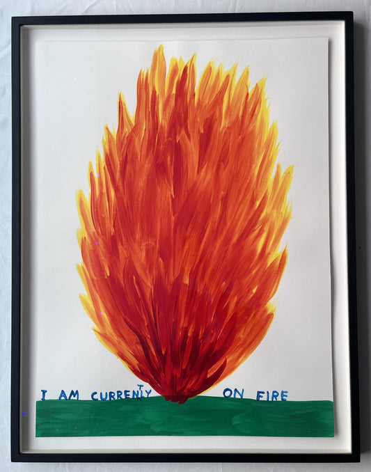 David Shrigley - I Am Currently On Fire (Framed)
