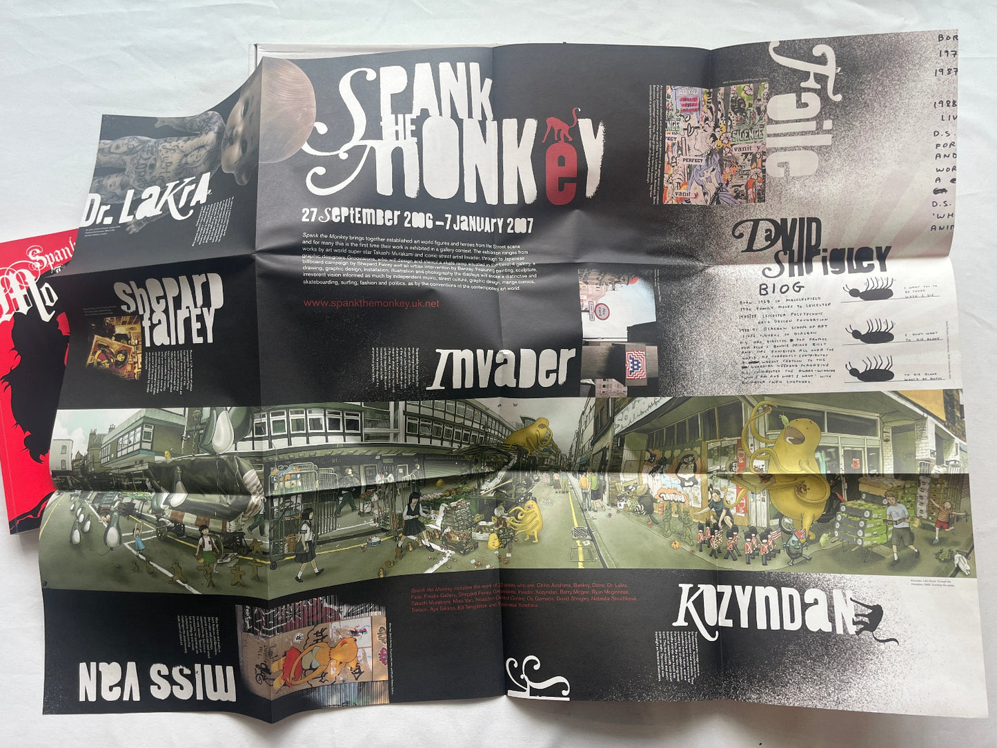Spank The Monkey Box Set - Book signed by Invader, Shrigley, Shepard Fairey etc!